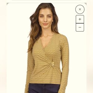 Michael kors Petite Long sleeve faux wrap top